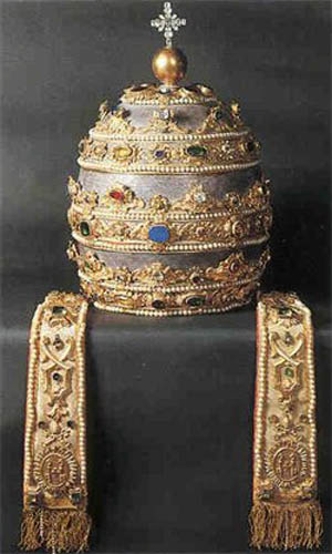 The Papal Tiara, a symbol of papal power